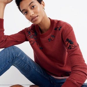 Madewell Embroidered Sweatshirt XS